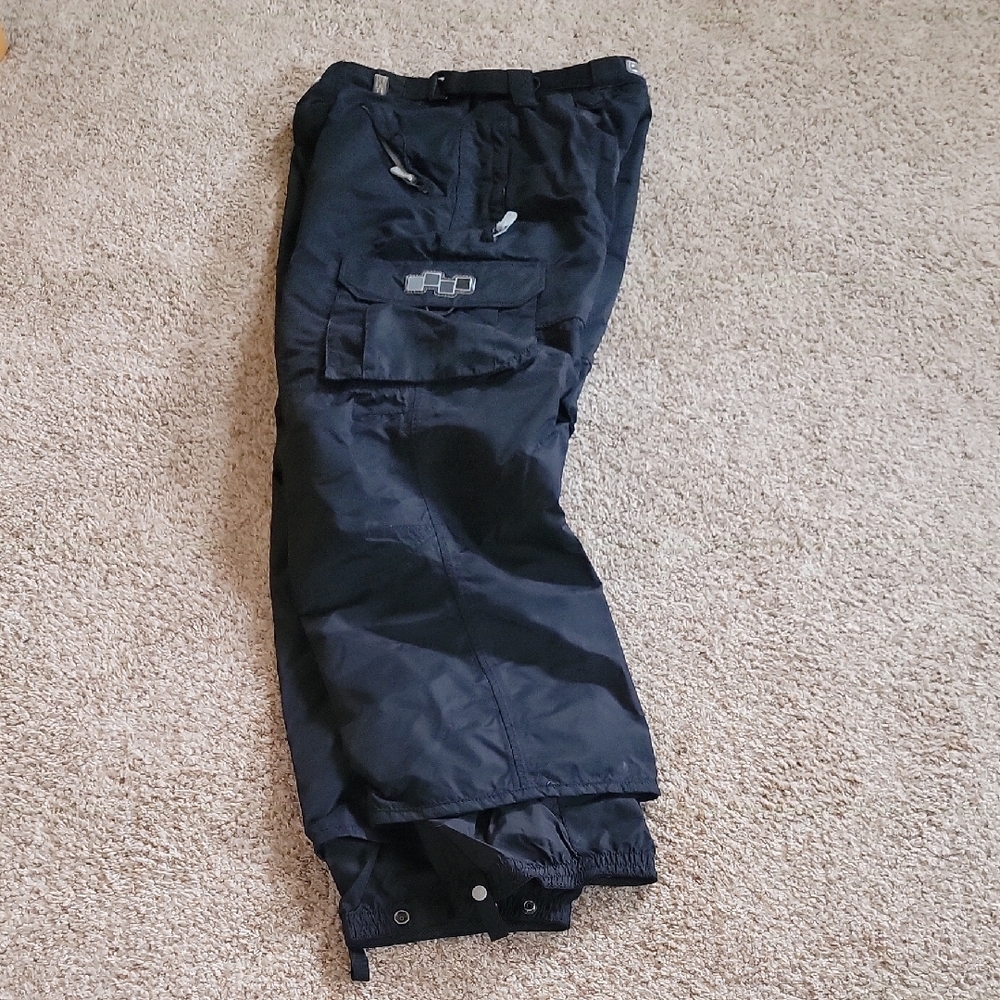 Four Square Black Cargo Snowboard Pants